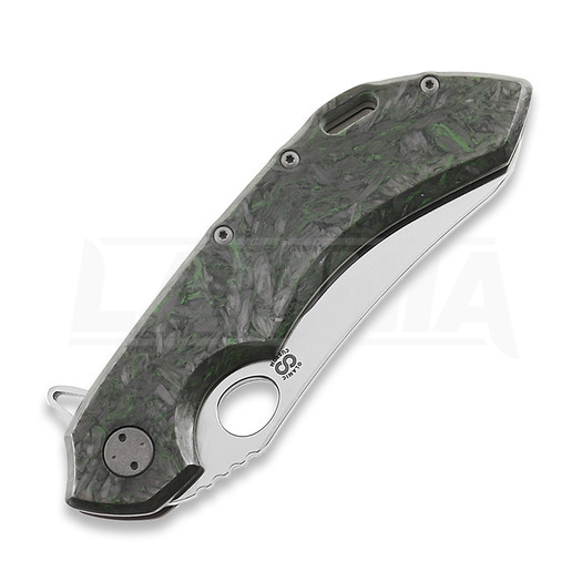 Olamic Cutlery Wayfarer 247 Mouflon összecsukható kés, Fatcarbon DM Green