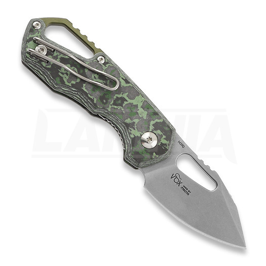 MKM Knives Isonzo Clip Point SW összecsukható kés, Jungle Wear CF MKFX03-3CJ