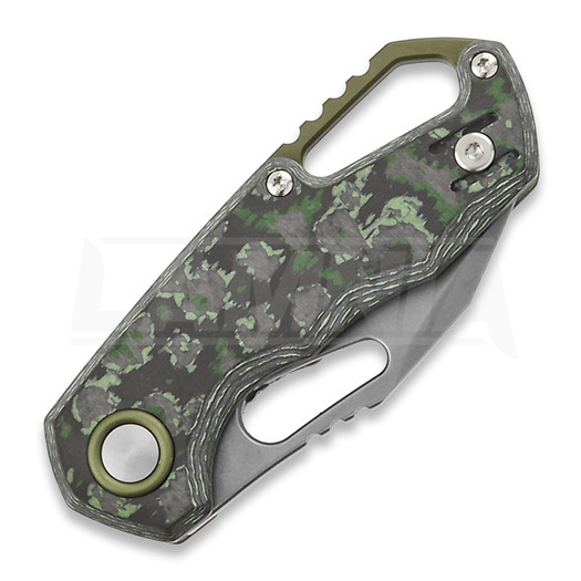 MKM Knives Isonzo Clip Point SW sulankstomas peilis, Jungle Wear CF MKFX03-3CJ