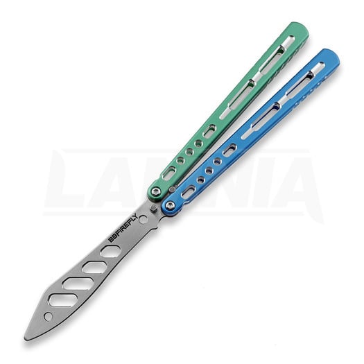 BBbarfly Trainer V2 Bali-song Trainingsmesser, Blue And Green
