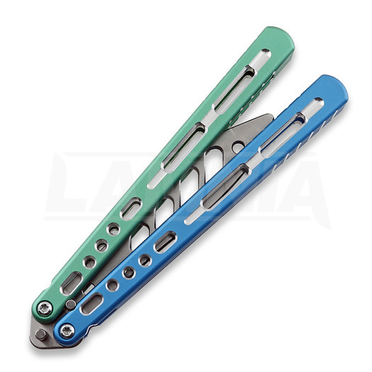 BBbarfly Trainer V2 Bali-song Trainingsmesser, Blue And Green