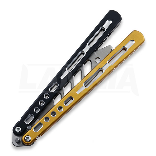 Balisong trainer BBbarfly Trainer V2, Black And Gold