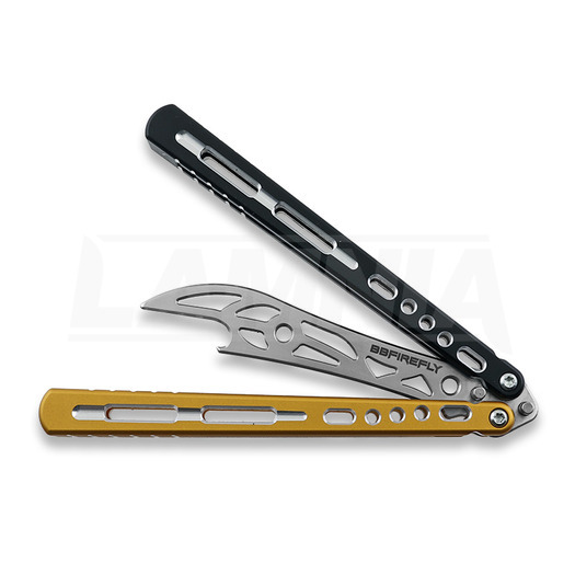 BBbarfly HS Talon Style opener V2 Bali-song Trainingsmesser, Black And Gold