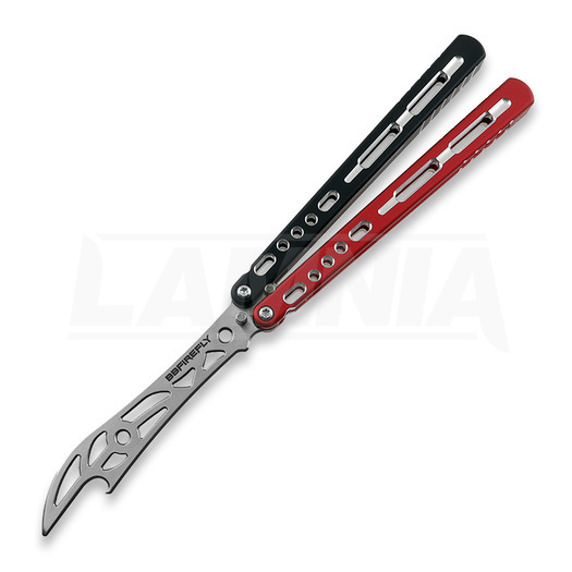 BBbarfly HS Talon Style opener V2 Bali-song Trainingsmesser, Red And Black