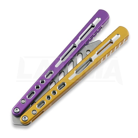 Balisong trainer BBbarfly Trainer ZX-1, Purple And Gold