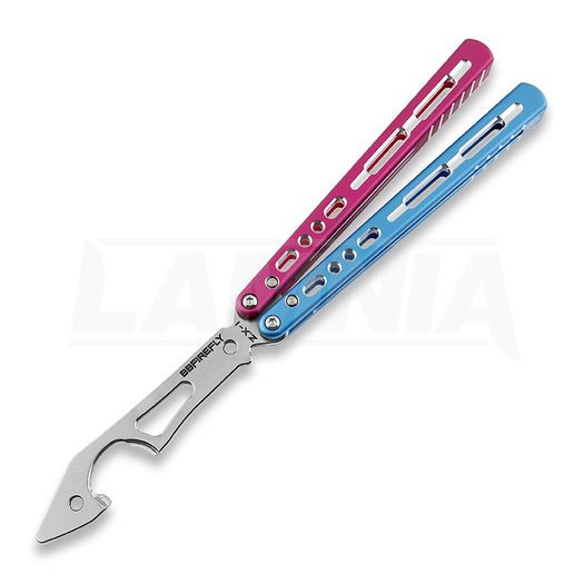 Couteau papillon d'entraînement BBbarfly KS Knife Style Opener ZX-1, Blue And Pink