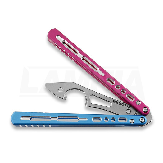 Cvičné nož motýlek BBbarfly KS Knife Style Opener ZX-1, Blue And Pink