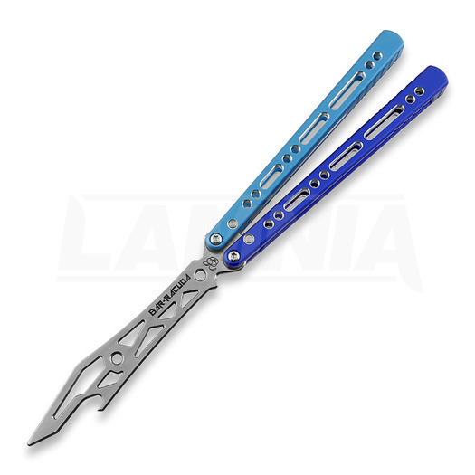 BBbarfly Barracuda Milled Bali-song Trainingsmesser, Light Blue And Dark Blue