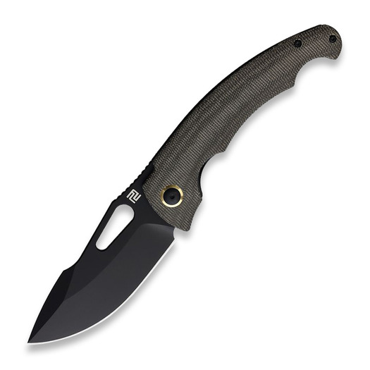 Artisan Cutlery Xcellerator sklopivi nož, Black PVD, OD Green Micarta
