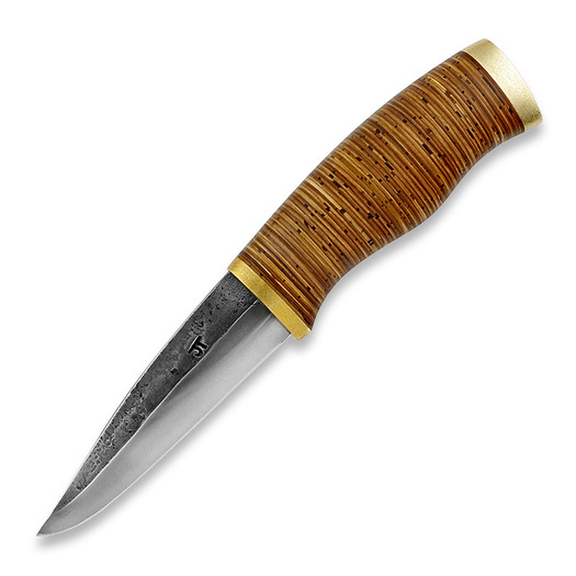Cuchillo finlandés JT Pälikkö A bushcraft knife with a bark handle