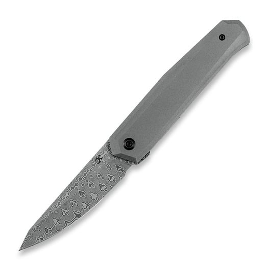 Kansept Knives Integra Framelock Damascus folding knife, Silicon Carbided Ti