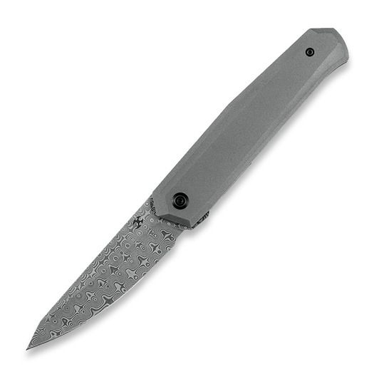 Kansept Knives Integra Framelock Damascus 折叠刀, Silicon Carbided Ti