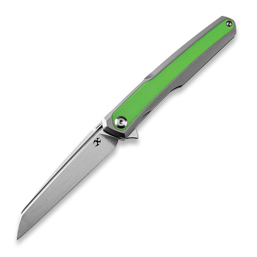 Skladací nôž Kansept Knives Arcus Framelock Stonewashed Ti/Green G-10