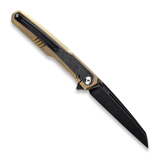 Kansept Knives Arcus Framelock Golden Anodized Ti/Black Micarta sulankstomas peilis