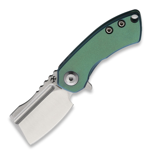 Kansept Knives Mini Korvid Linerlock Green Anodized Ti folding knife