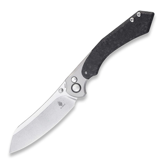 Zavírací nůž Kizer Cutlery Clairvoyant Button Lock S35VN, Titanium/CF