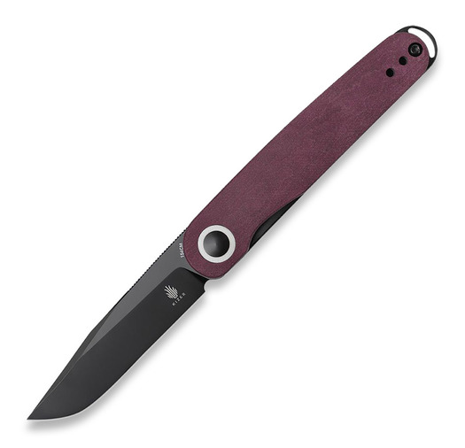 Kizer Cutlery Squidward Linerlock Purple folding knife, Red Richlite