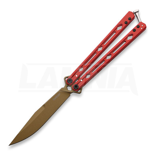 Kershaw Lucha Red Bronze butterfly knife 5150REDBRZ