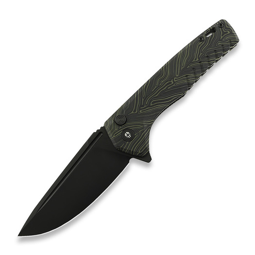 Tekto Knives F3 Charlie Button Lock G10 Damascus vouwmes