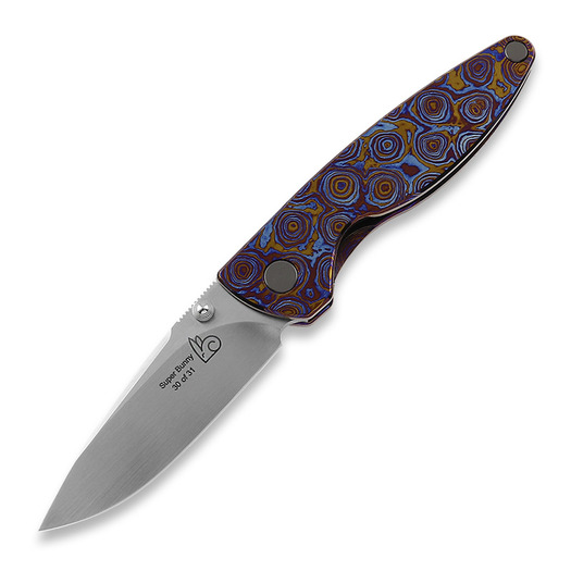 Puppy K&T Bunny vouwmes, Ti-mascus handle, hand rubbed blade