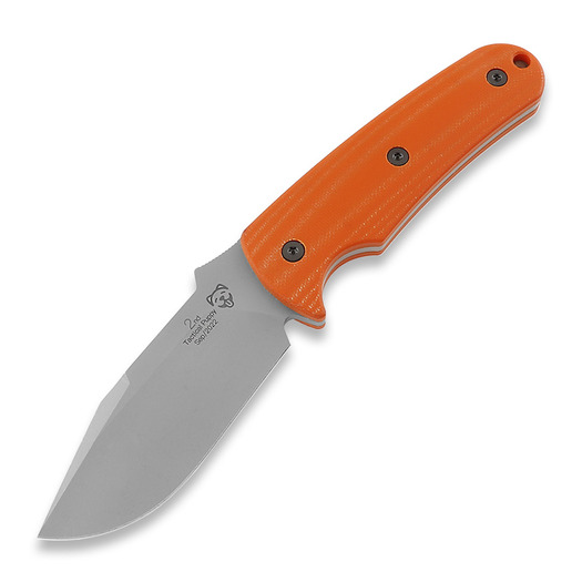 Puppy K&T Mini Tactical Puppy 刀, Orange handle, Plain edge