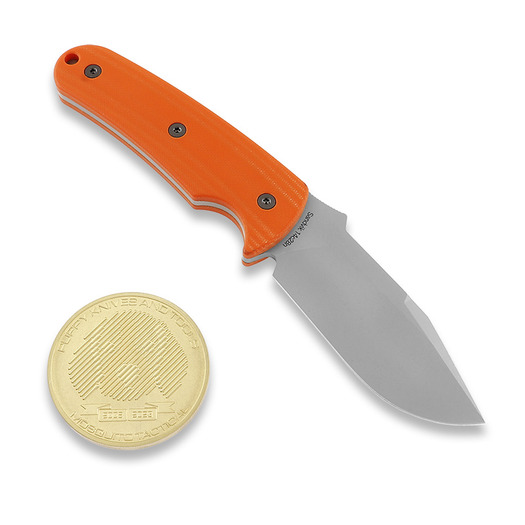 Puppy K&T Mini Tactical Puppy kniv, Orange handle, Plain edge