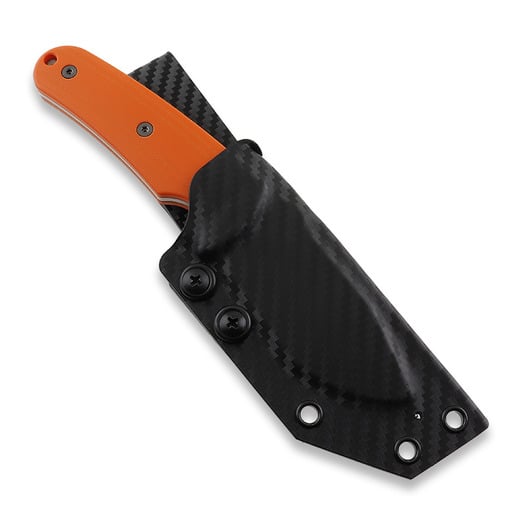 มีด Puppy K&T Mini Tactical Puppy, Orange handle, Serrated edge