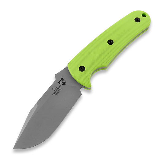 Puppy K&T Mini Tactical Puppy Messer, Green handle, Plain edge