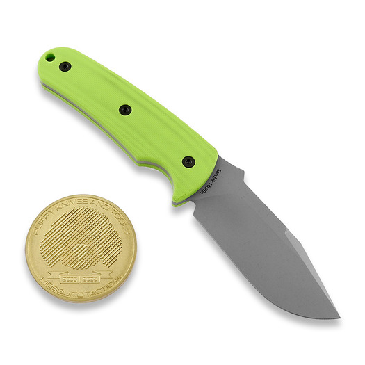 Puppy K&T Mini Tactical Puppy kés, Green handle, Plain edge