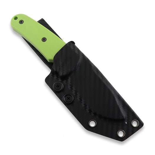 Puppy K&T Mini Tactical Puppy סכין, Green handle, Serrated edge