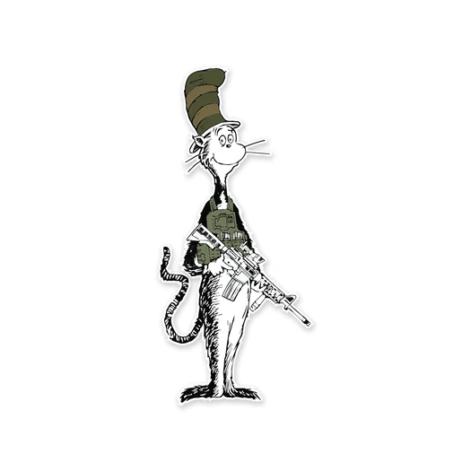 Prometheus Design Werx Cat in the Hat and Plate Carrier Sticker
