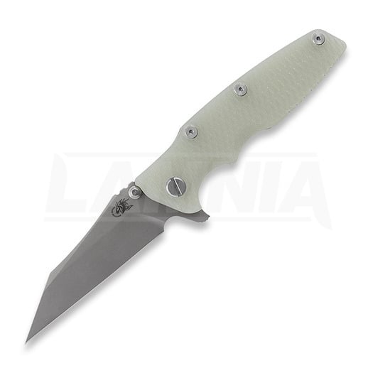Couteau pliant Hinderer Eklipse 3.5" Wharncliffe Tri-Way Working Finish Translucent Green G10