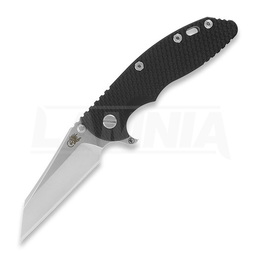 Hinderer 3.5 XM-18 Fatty Wharncliffe Tri-Way Stonewash Black G10 folding knife