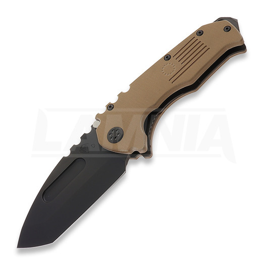 Briceag Medford Scout M/P, D2 PVD Tanto Blade, Coyote G10