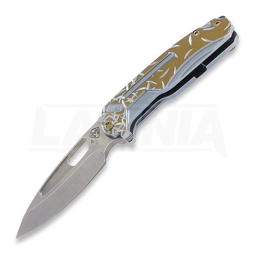 Medford Infraction folding knife, S45VN, Aqua w/Brz Flats Jasmine Fade