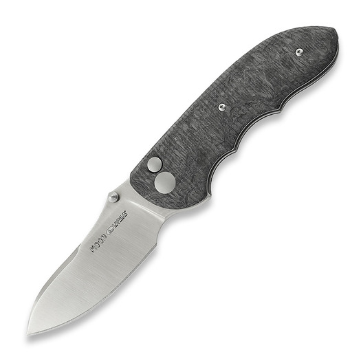 Viper Moon folding knife, Satin, Black Dark Matter CF V6008FCM