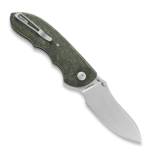 Viper Moon folding knife, Satin, Green Dark Matter CF V6008FCV