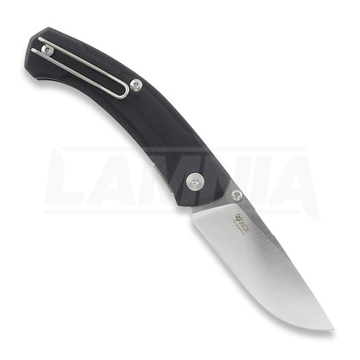 GiantMouse ACE Iona V2 Black Linen Micarta knife