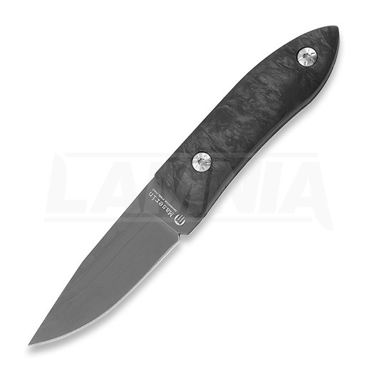 Maserin AM22 kniv, Damascus, Fat Carbon, sort
