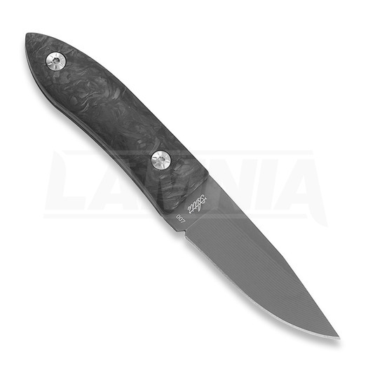 Нож Maserin AM22, Damascus, Fat Carbon, чёрный