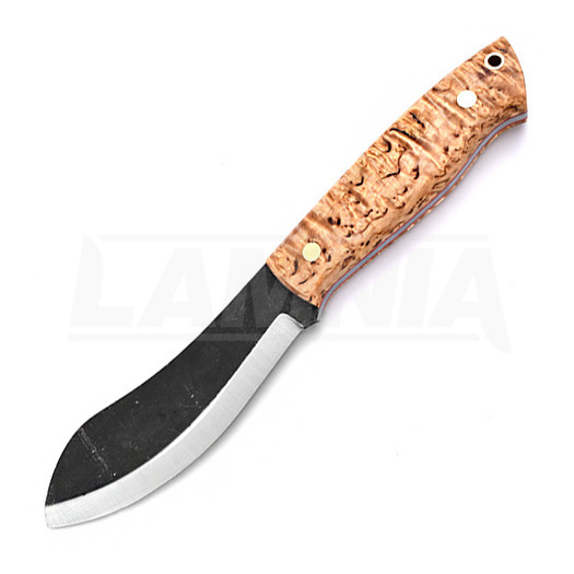 Brisa Nessmuk 125 סכין, left, stabilized curly birch