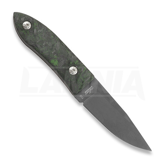 Couteau Maserin AM22, Damascus, Fat Carbon, vert