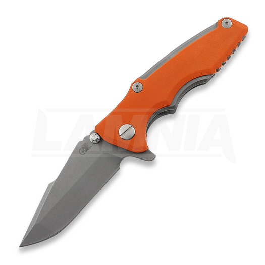 Hinderer Eklipse 3.0" Harpoon Spanto Tri-Way Working Finish Orange G10 סכין מתקפלת