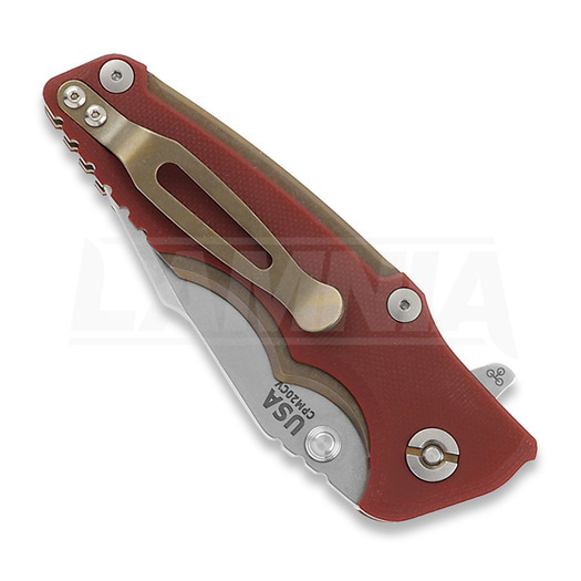 Hinderer Eklipse 3.0" Harpoon Spanto Tri-Way Stonewash Bronze Red G10 Taschenmesser