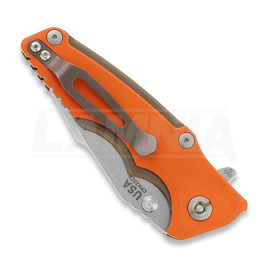 Складной нож Hinderer Eklipse 3.0" Harpoon Spanto Tri-Way Stonewash Bronze Orange G10