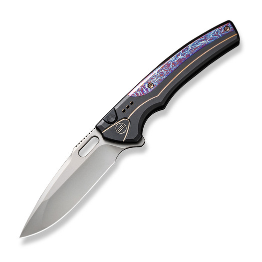 We Knife Exciton, Black Titanium, Flamed, Silver Bead Blast WE22038A-6
