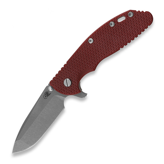 Hinderer 4.0 XM-24 Spanto Tri-Way Working Finish Red G10 folding knife