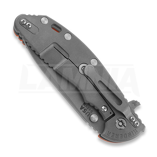 Hinderer 4.0 XM-24 Spanto Tri-Way Working Finish Orange G10 összecsukható kés