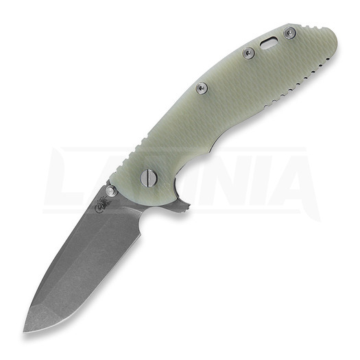Сгъваем нож Hinderer 4.0 XM-24 Spanto Tri-Way Battle Bronze Translucent Green G10