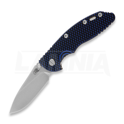 Складний ніж Hinderer 3.5 XM-18 Slicer Non Flipper Tri-Way Stonewash Bronze Blue/Black G10